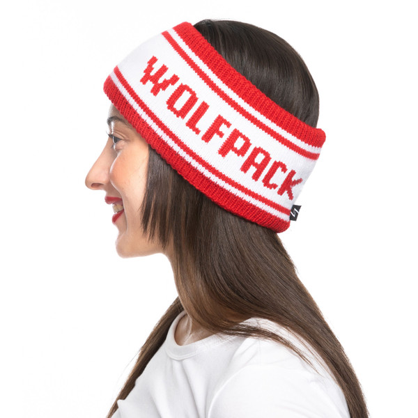 Red/White Knit Earband - Wolfpack
